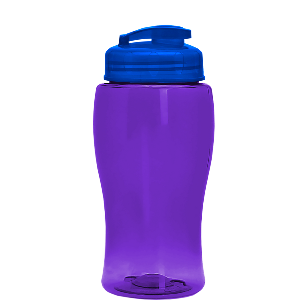 Poly-Pure Jr. - 18 oz. Transparent Bottle with USA Flip