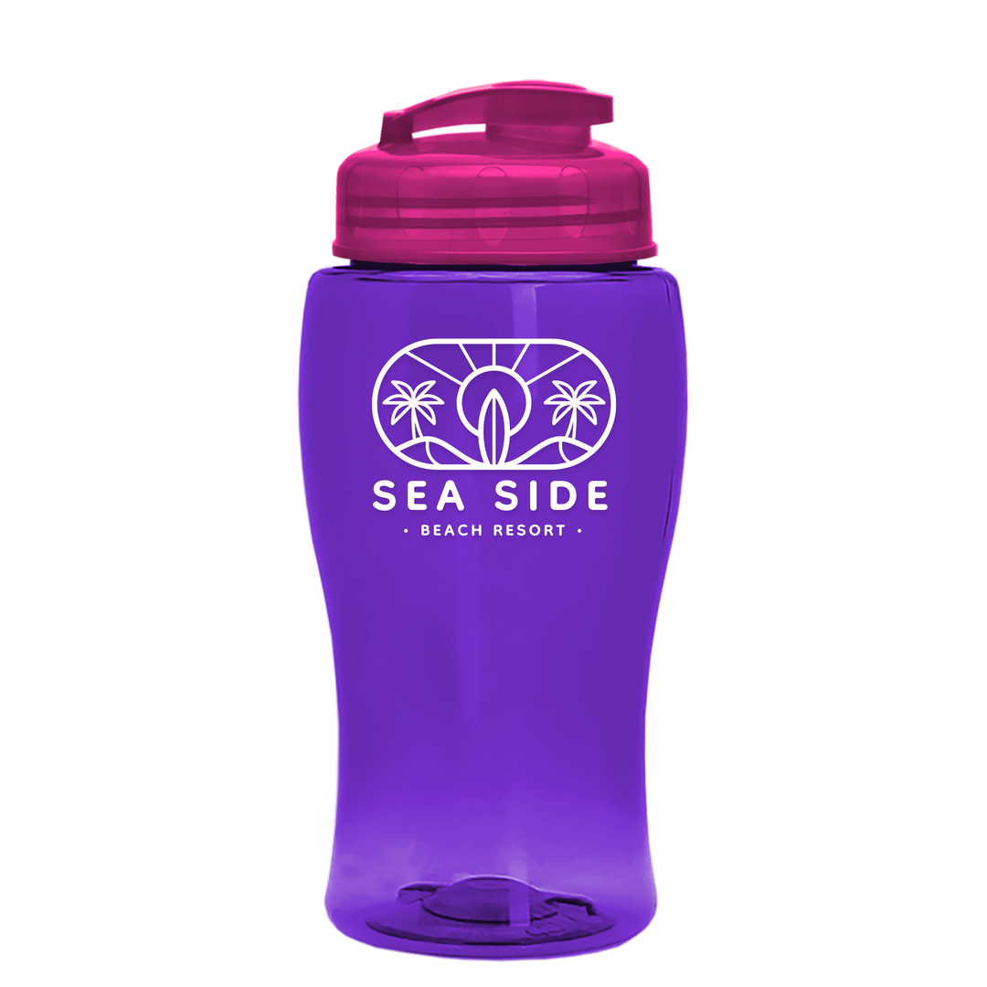 Poly-Pure Jr. - 18 oz. Transparent Bottle with USA Flip
