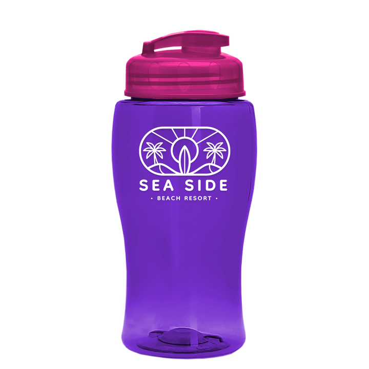 Poly-Pure Jr. - 18 oz. Transparent Bottle with USA Flip