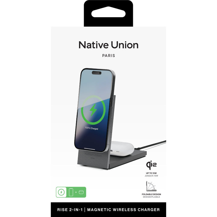 Native Union Rise 2-IN-1 Qi2 Wireless Charger