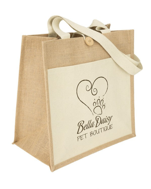 Izzy™- Jute Tote - Screen Print