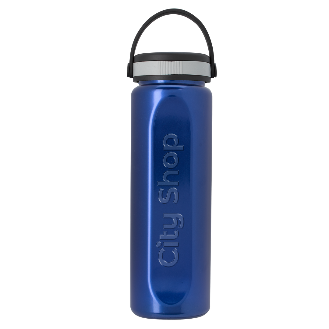 Boss Embossed RPET Bottle with Grip Lid - 26 oz.