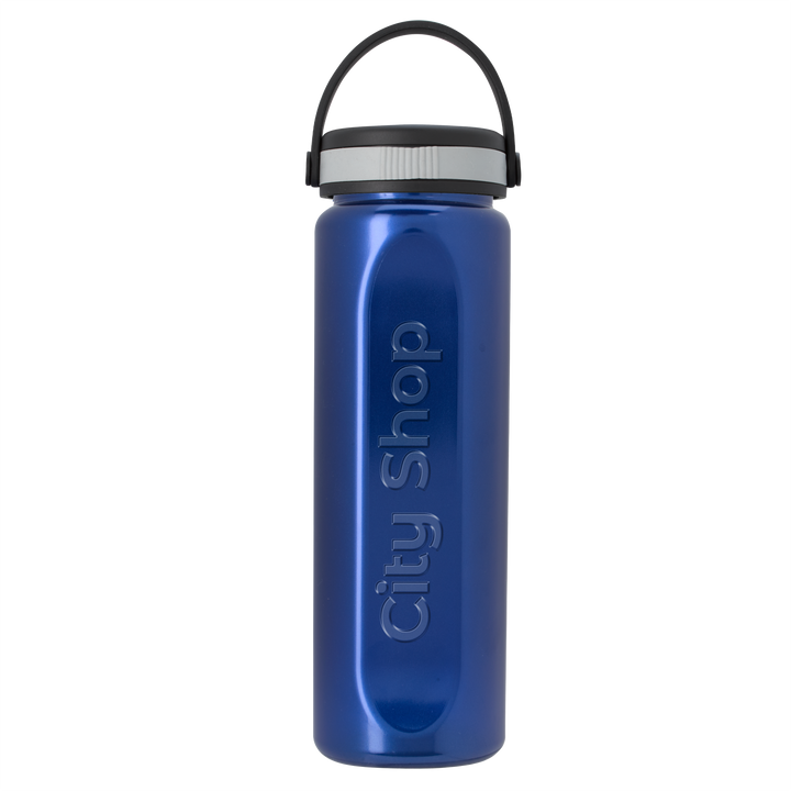 Boss Embossed RPET Bottle with Grip Lid - 26 oz.