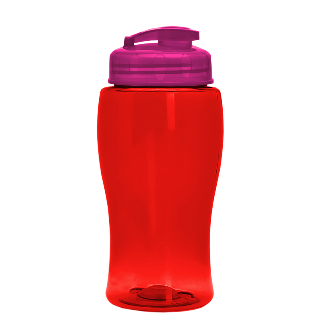 Poly-Pure Jr. - 18 oz. Transparent Bottle with USA Flip