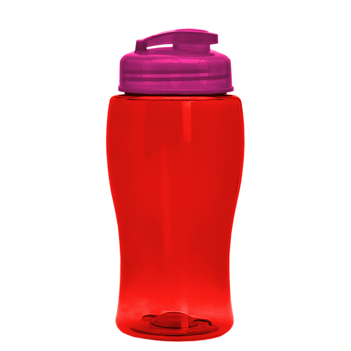 Poly-Pure Jr. - 18 oz. Transparent Bottle with USA Flip