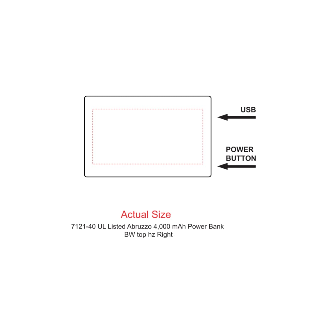 UL Listed Abruzzo 4,000 mAh Power Bank
