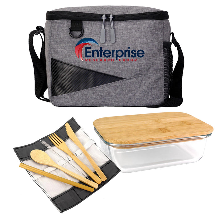RECYCLED COOLER & BAMBOO SET