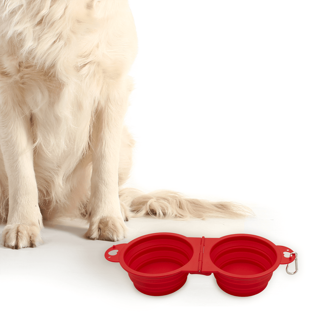 Top Tail Double Collapsible Pet Bowl