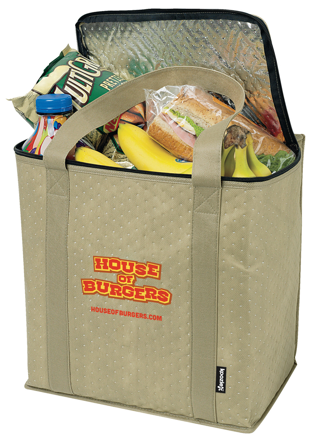 Zippered Insulated Grocery Tote