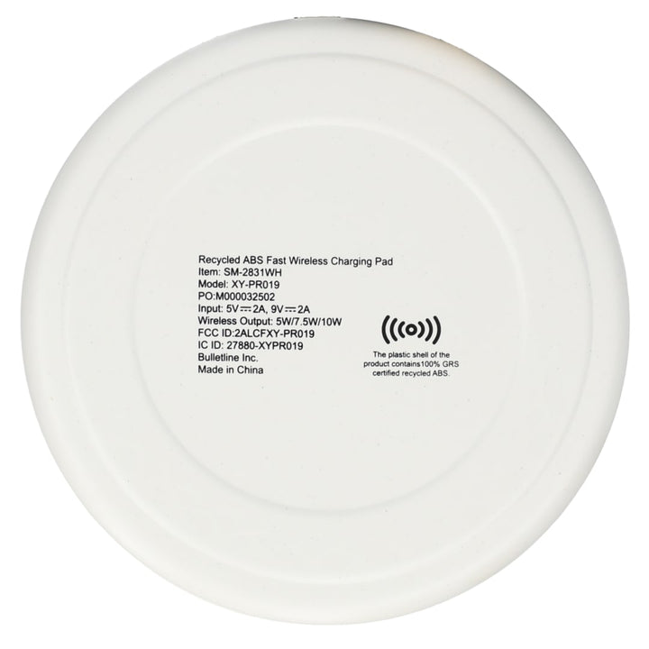 Recycled ABS Fast Wireless Charging Pad