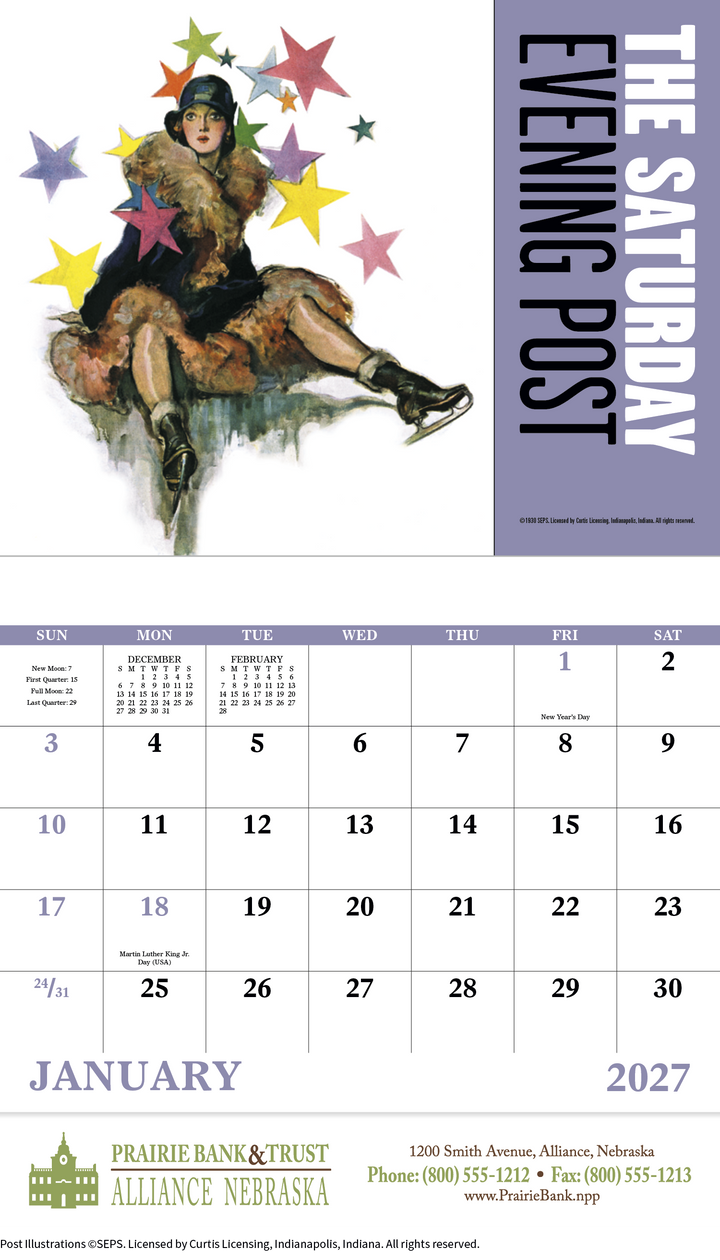 Good Value™ The Saturday Evening Post - Stapled Calendar