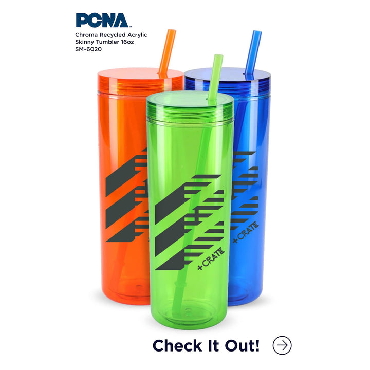 Chroma Recycled Acrylic Straw Tumbler 16oz