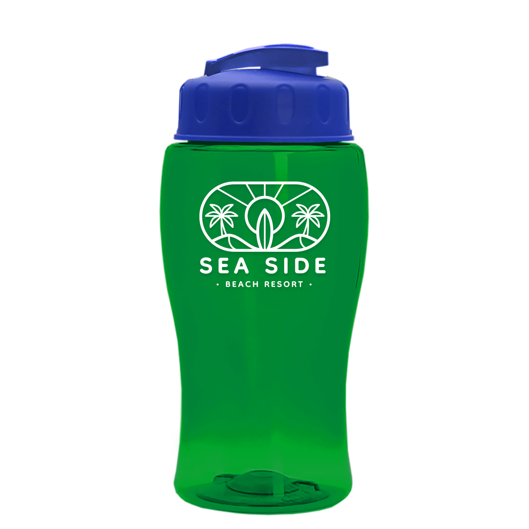 Poly-Pure Jr. - 18 oz. Transparent Bottle with USA Flip
