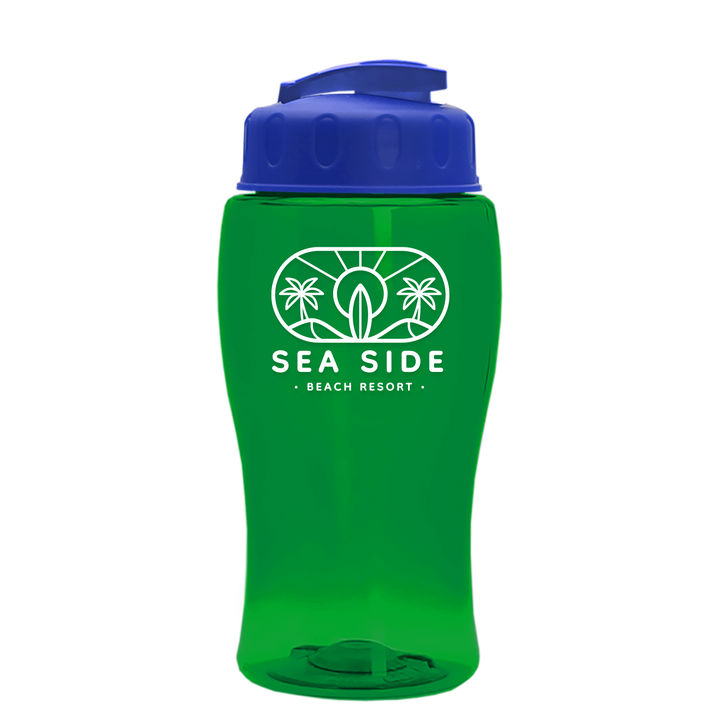 Poly-Pure Jr. - 18 oz. Transparent Bottle with USA Flip