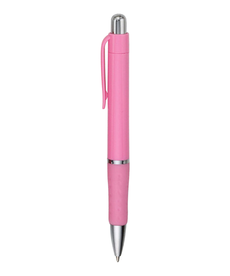 Rigid - Solid Colored Ballpoint Click Pen with grip