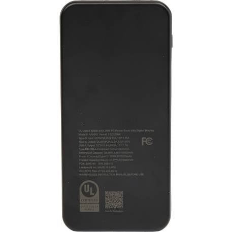 UL Listed 10000 mAh 20W Digital Display PowerBank