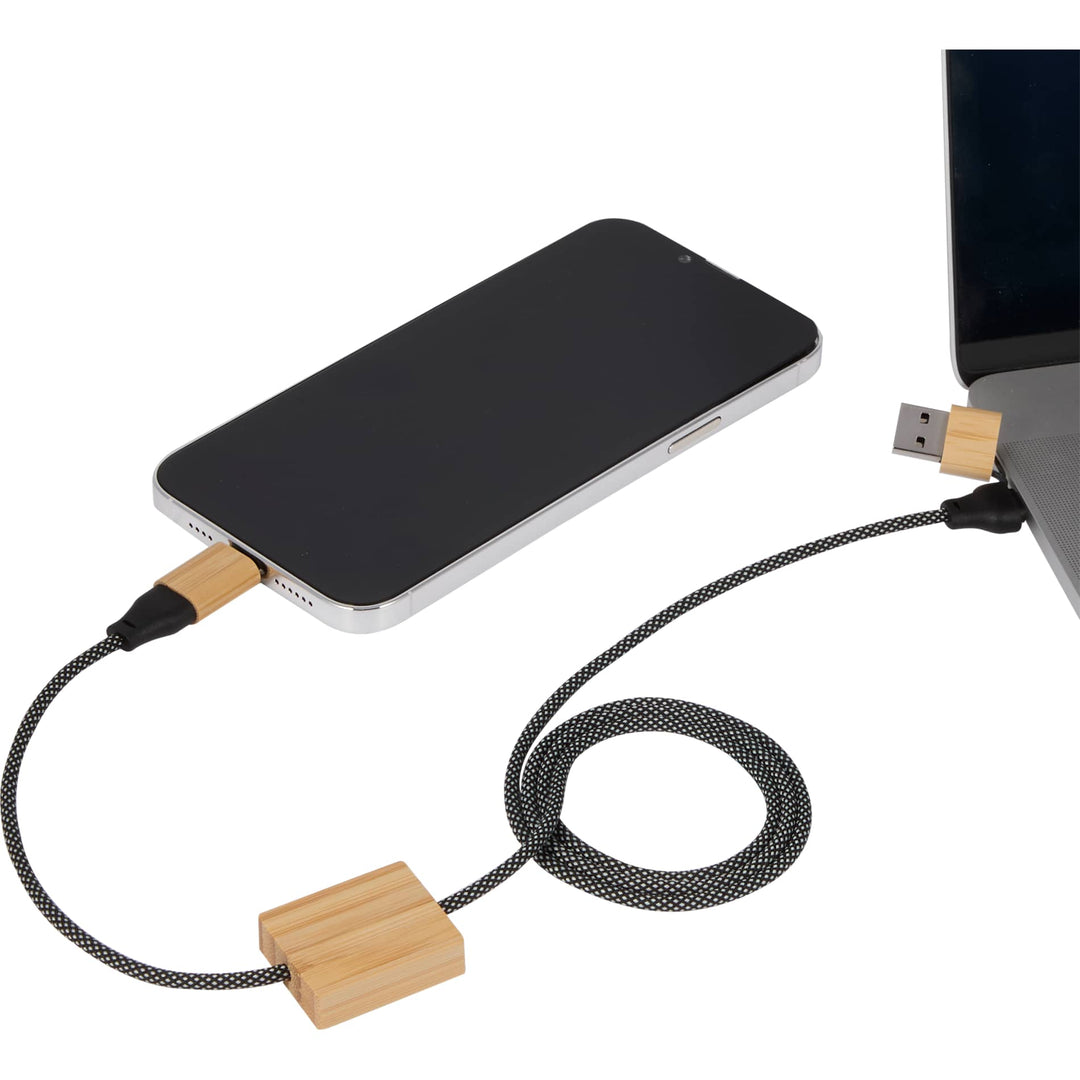 FSC® 100% Bamboo 5-in-1 100W Laptop Charging Cable