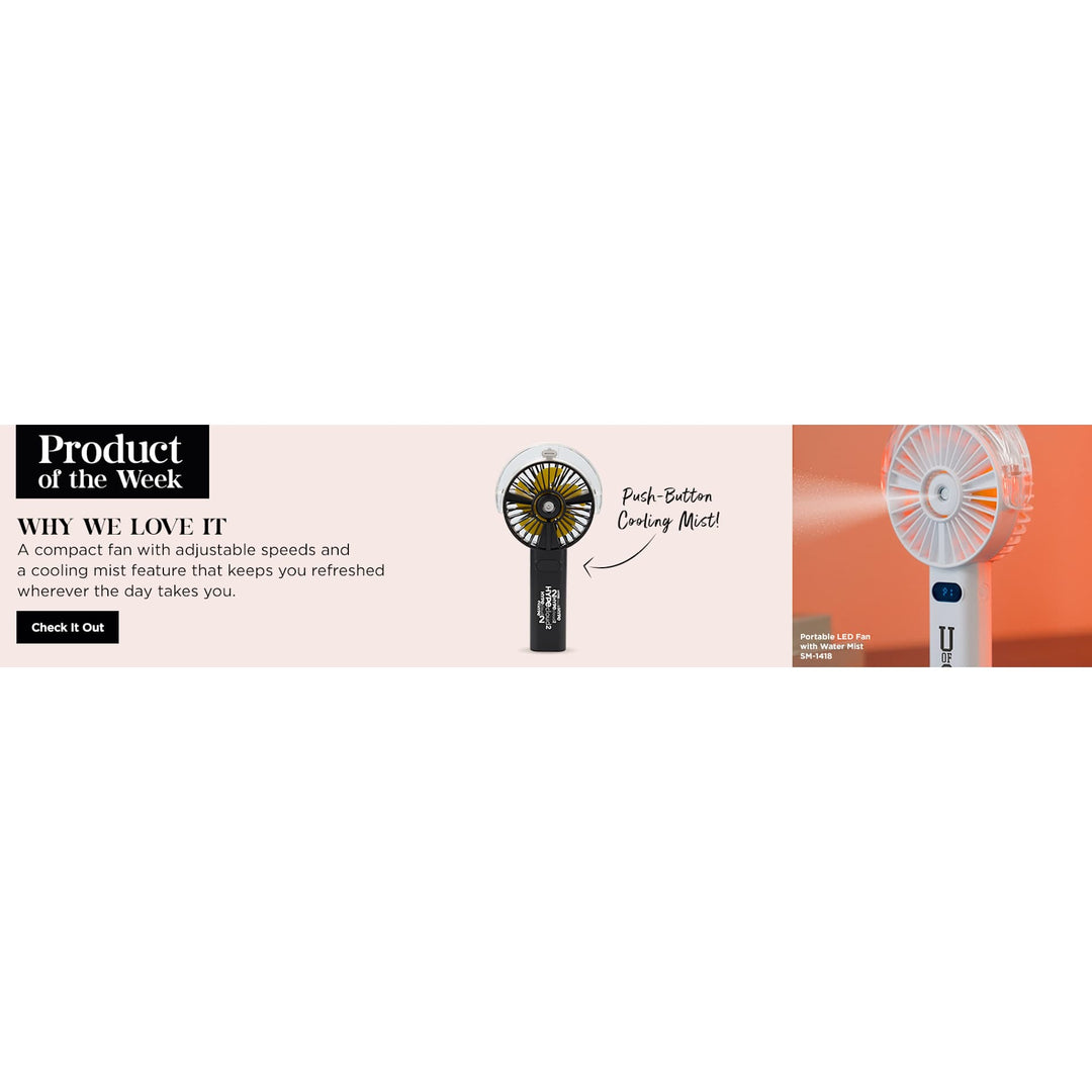 Rechargeable Portable LED Fan with Water Mist