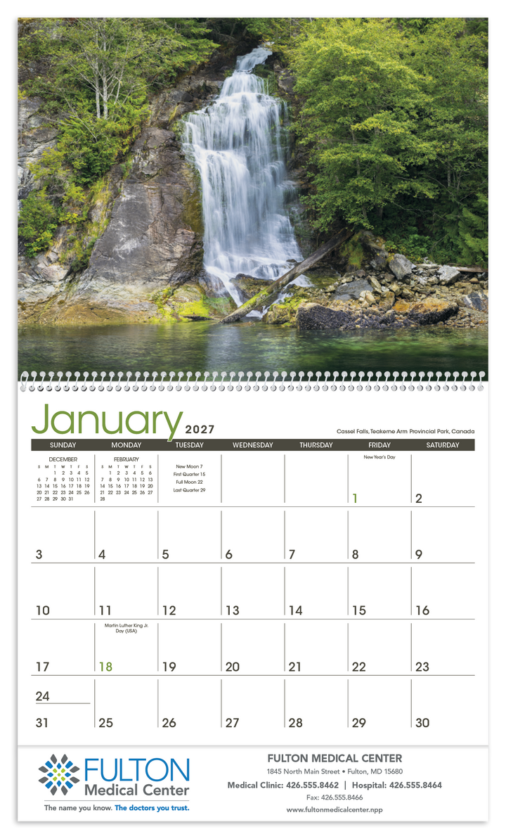 Triumph® Calendars Waterfalls Calendar