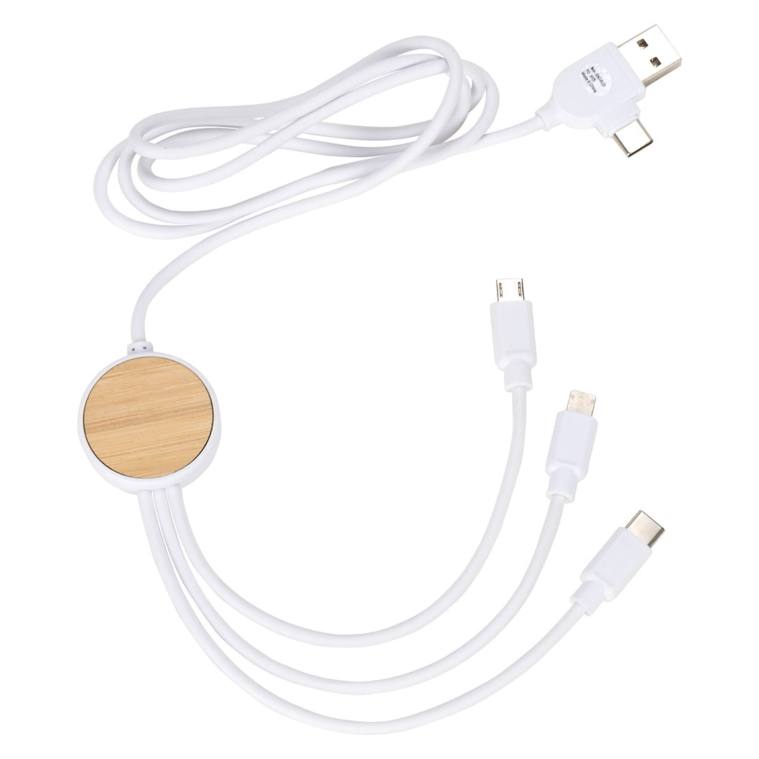 Bamboo 3-in-1 47" Charging Cable