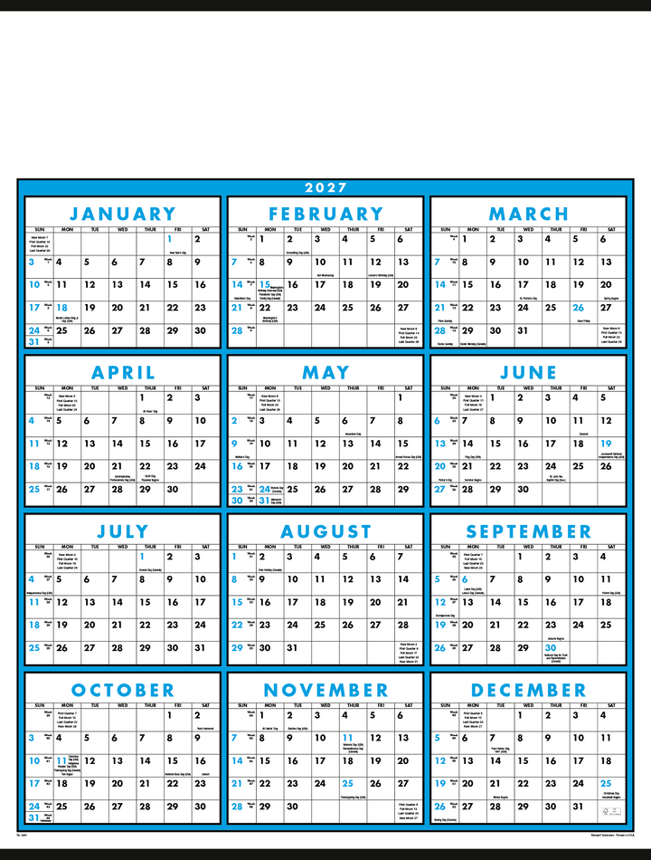 Triumph® Calendars Span-A-Year Non-Laminated Calendar
