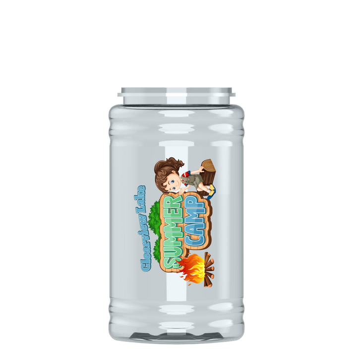 Mini RPET Bottle with Quick-Snap Lid - 16 oz.