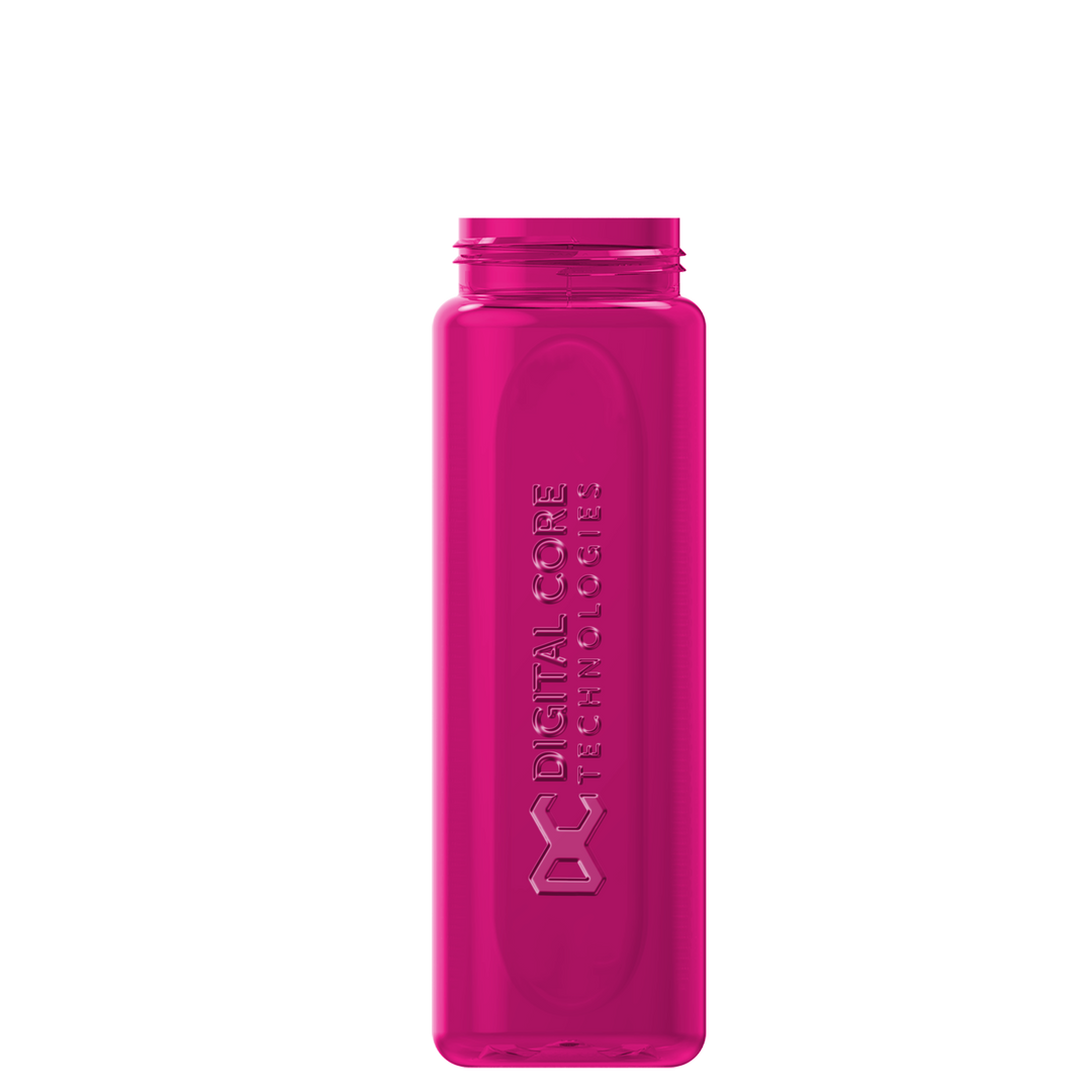 Garyline® Boss Embossed RPET Bottle with Flip-Straw, Swivel Handle Lid - 26 oz.