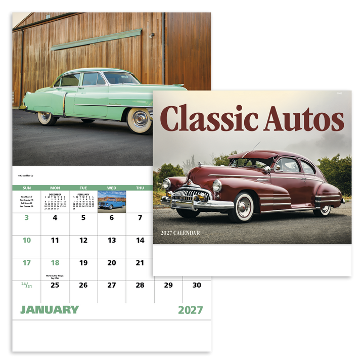 Good Value™ Classic Autos - Stapled Calendar