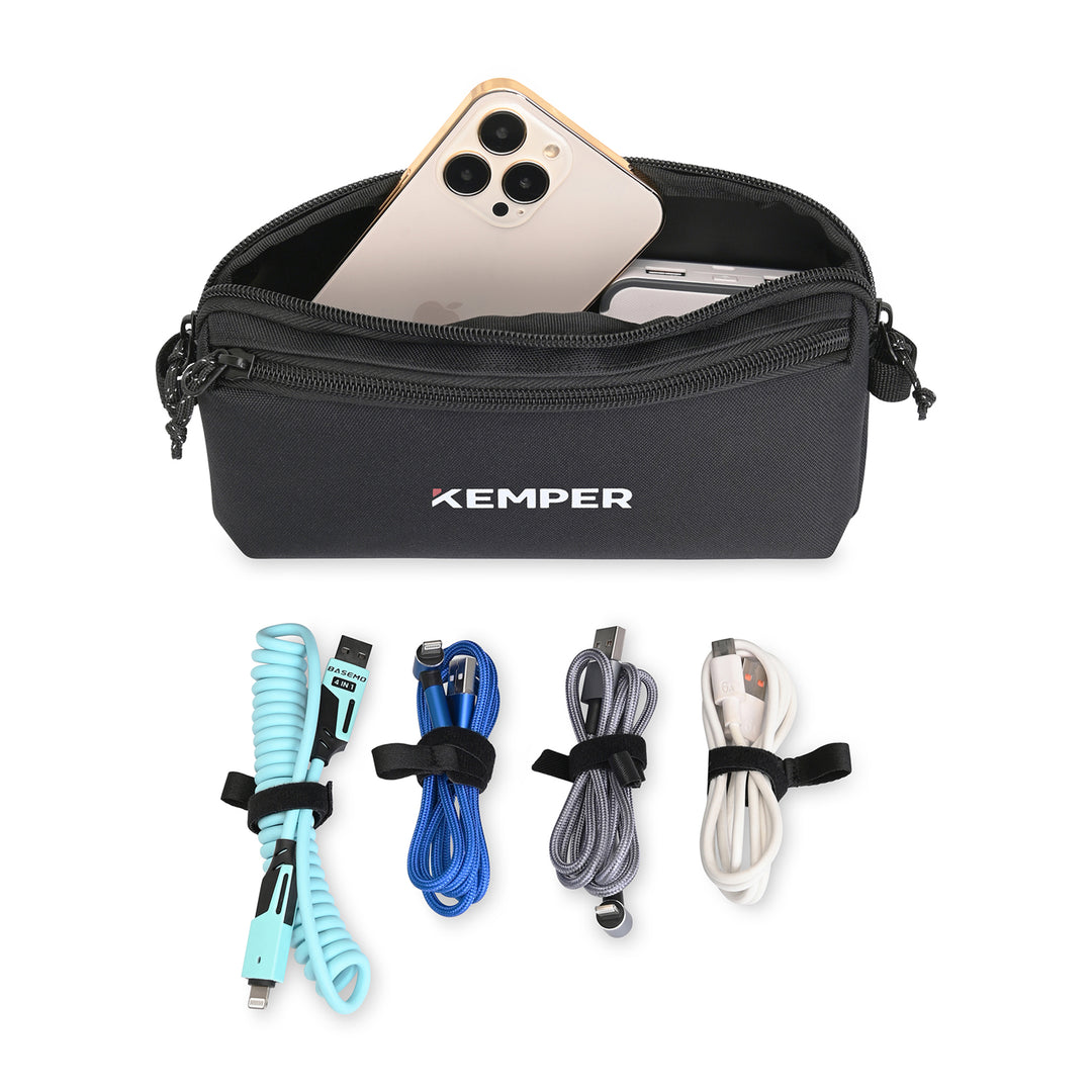 Newton Recycled rPET Electronics Cord Management Pouch