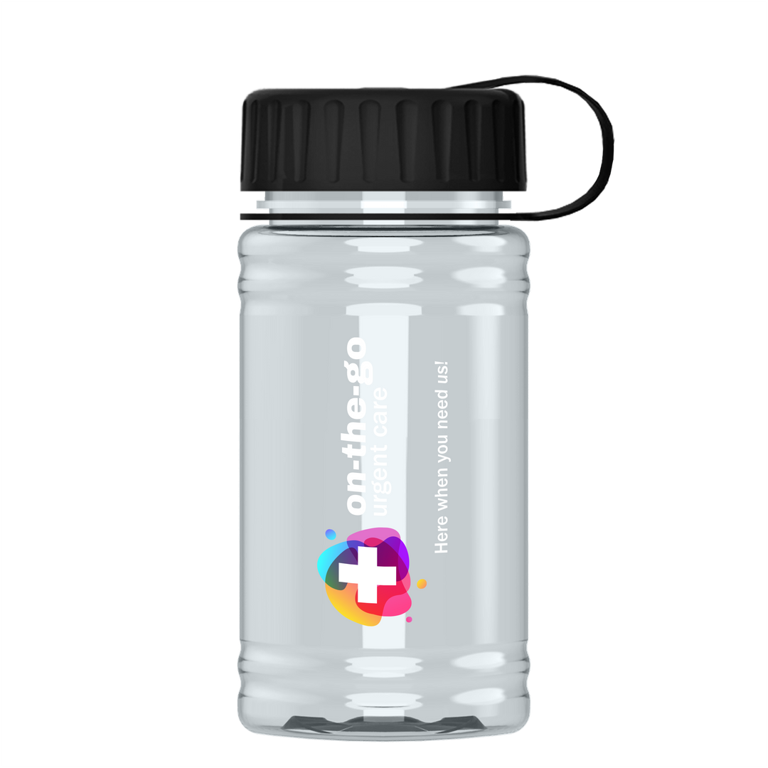 Mini RPET Bottle with Tethered Lid - 16 oz.