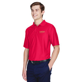 UltraClub Mens Cool and Dry Elite Tonal Stripe Performance Polo Shirt - Embroidered