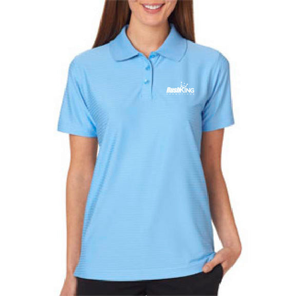 UltraClub Ladies Cool and Dry Elite Tonal Stripe Performance Polo Shirt