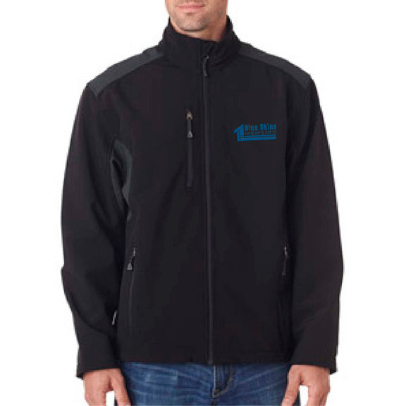 UltraClub Mens Two-Tone Soft Shell Jacket