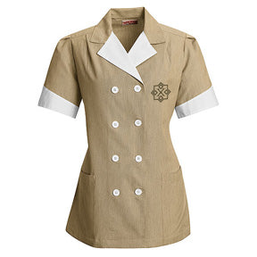 Ladies Double-Breasted Lapel Tunic Shirt