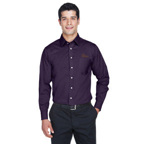 Devon and Jones Mens Crown Woven Solid Stretch Twill Shirt