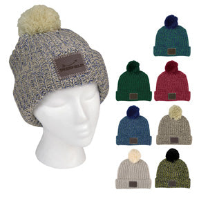 Grace Collection Pom Beanie With Cuff