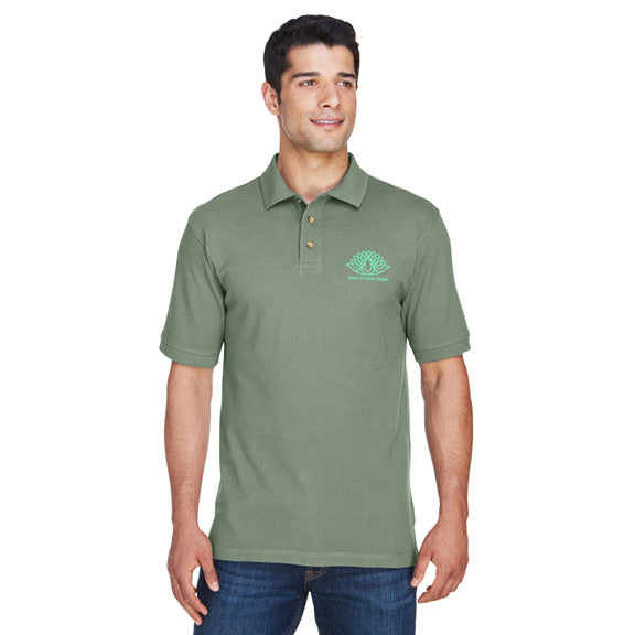 Harriton Mens 6 oz. Ringspun Cotton Pique Short-Sleeve Polo