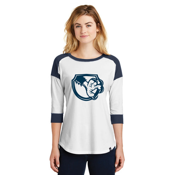 New Era Ladies Heritage Blend 3/4-Sleeve Baseball Raglan Tee