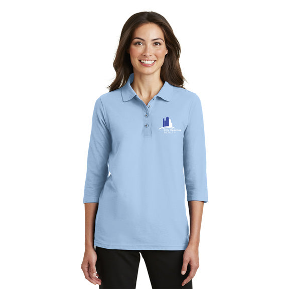 Port Authority Ladies Silk Touch 3/4-Sleeve Polo Shirt