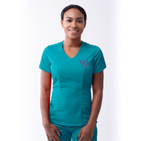 Womens Modern V-Neck Scrub Top