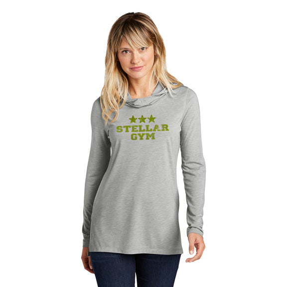 Sport Tek Ladies Posi Charge Tri-Blend Wicking Long Sleeve Shirt Hoodie