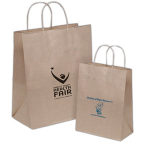 Eco Friendly Mini Kraft Paper Shopper Bag 8W x 4-3/4 x 10-1/2H