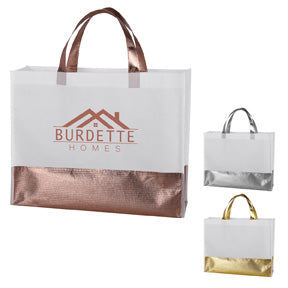 Flair Metallic Accent Non Woven Tote Bag