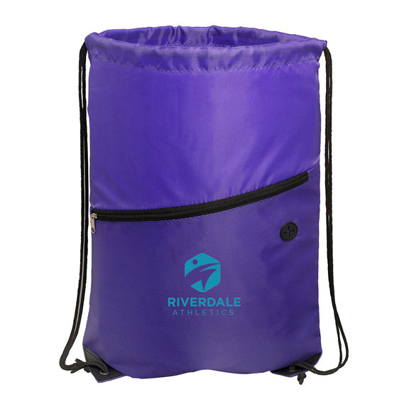 INCLINE DRAWSTRING BACKPACK WITH ZIPPER – RushKing