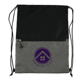 Recycled Graphite Drawstring Bag