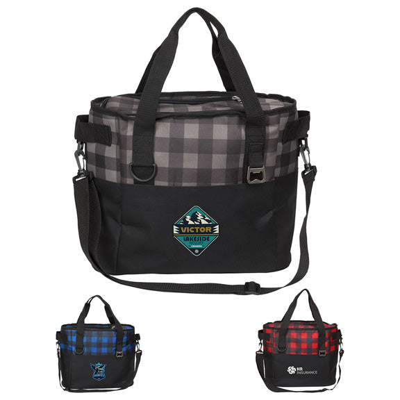 Plaid Insulated Cooler Bag