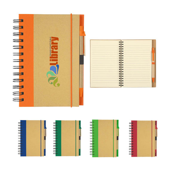 Eco Inspired Hardcover Notebook and Pen