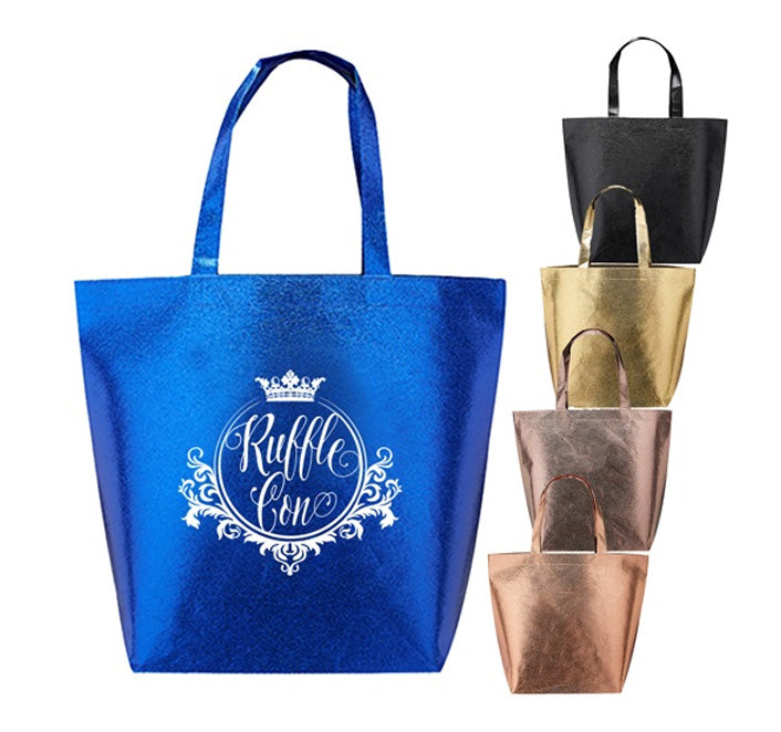 Luxurious Metallic Non-woven Shopping Tote Bag