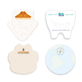 3x3 Adhesive Sticky Notepad - Die Cut Custom or Stock Shape - 25 Sheet