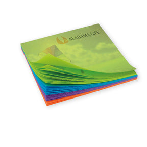 Bic 3x3 Adhesive Rainbow Colored Paper Notepad 50 Sheet